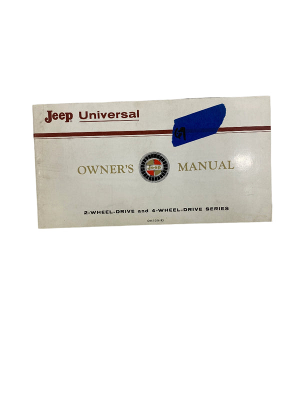 1967 Jeep Universal CJ5 CJ6 Owner's Manual OM-1056-R3 1