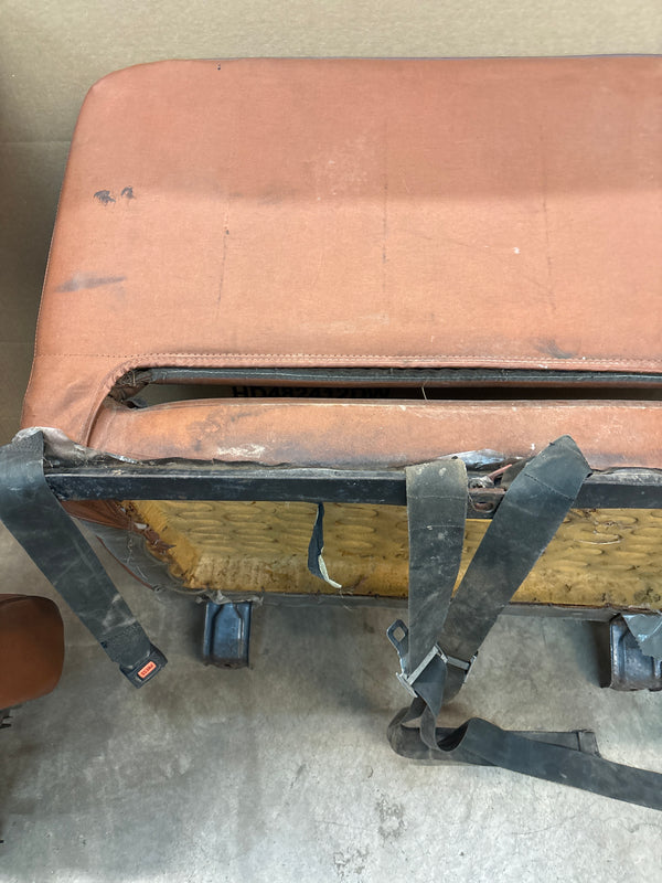 Jeep CJ Front and Rear Seat Set for 76-86 - Nutmeg Vinyl EB Style
