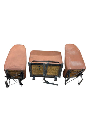 Jeep CJ Front and Rear Seat Set for 76-86 - Nutmeg Vinyl EB Style