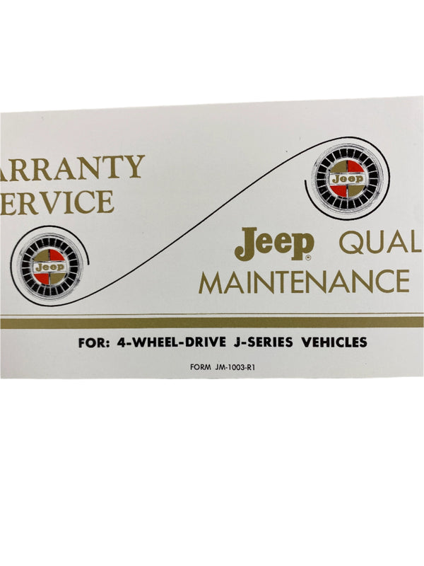 1967 Jeep Wagoneer J-100 Owner's Manual FULL SET OM-1060 1