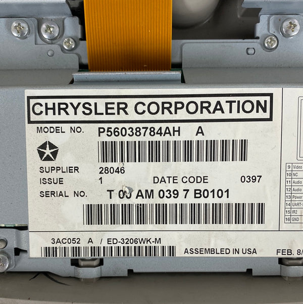 Media System Monitor for Grand Cherokee WK, Commander XK (05-07)