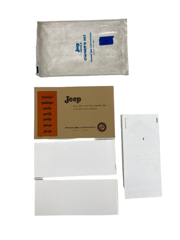 1967 Jeep Wagoneer J-100 Owner's Manual FULL SET OM-1060 1