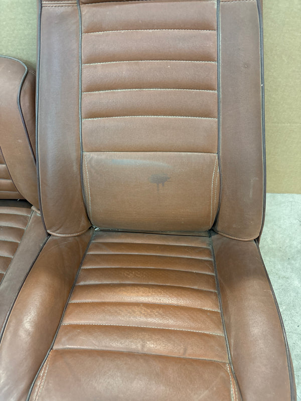 Jeep CJ Front and Rear Seat Set for 76-86 - Nutmeg Vinyl EB Style
