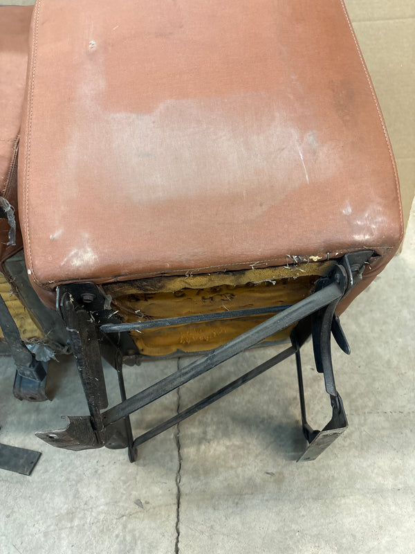 Jeep CJ Front and Rear Seat Set for 76-86 - Nutmeg Vinyl EB Style