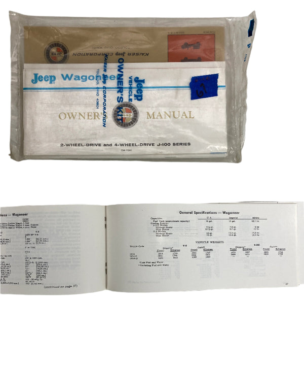 1967 UNOPENED Jeep Wagoneer J-100 Owner's Manual OM-1060 1