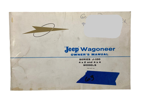 1963 Jeep Wagoneer Owner's Manual OM-1037-R2