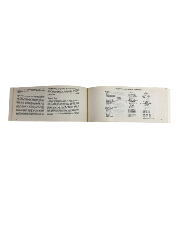 1967 Jeep Universal / Jeepster Maintenance Manual JM-1002 1