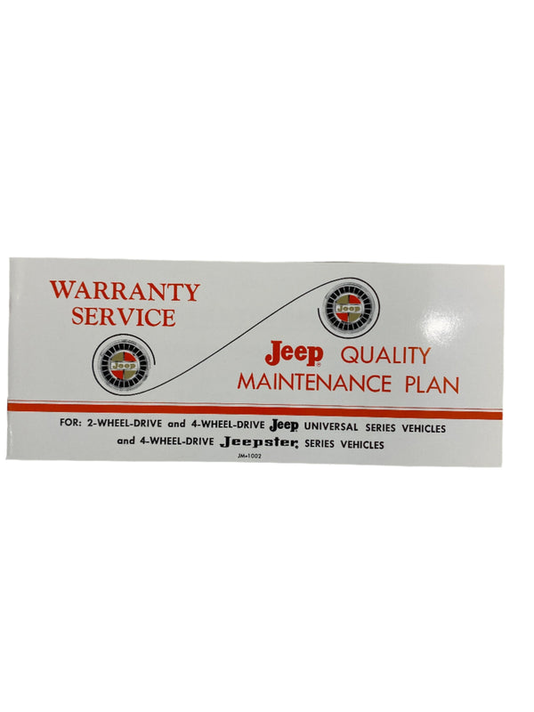 1967 Jeep Universal CJ5 CJ6 Owner's Manual FULL SET OM-1056-R3 1