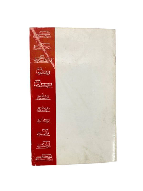 1961 Jeep Service Standards Manual SM-1006-R2