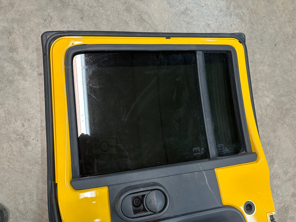 Wrangler JK 07-10 Complete Passenger Right Rear Door Detonator Yellow PYB