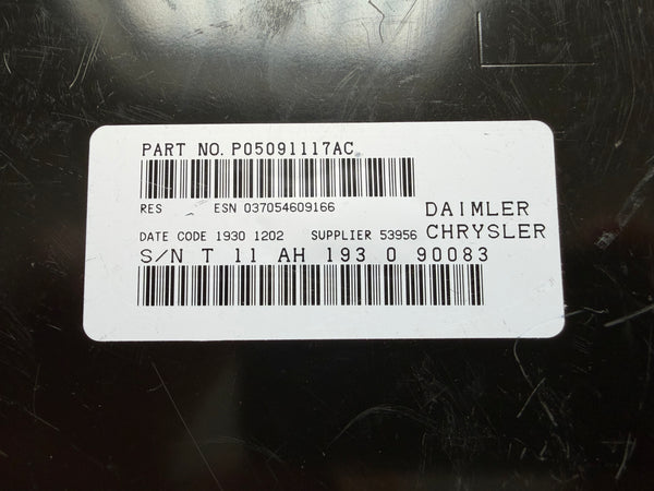 5091117AC 2010 Jeep Wrangler JK JKU Radio