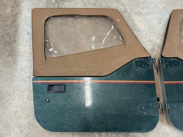 Jeep Wrangler YJ 87-95 Sahara Half Doors Set Hunter Green PG5