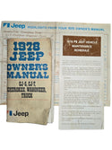 1978 Jeep CJ5 CJ7 Cherokee Wagoneer Truck Manual Set