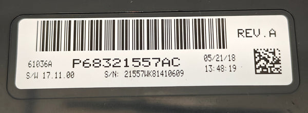 68321557AC A/C and Heater Module for Jeep Grand Cherokee WK2 (2018)