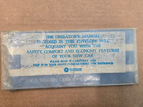 1969 Plymouth Satellite Operator's Manual