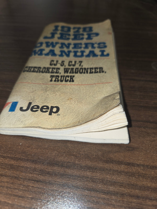 1978 Jeep CJ5 CJ7 Cherokee Wagoneer Truck Manual Set