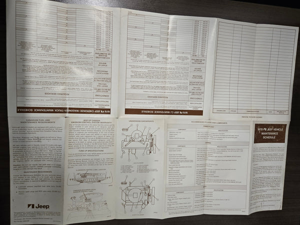 1978 Jeep CJ5 CJ7 Cherokee Wagoneer Truck Manual Set