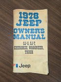 1978 Jeep CJ5 CJ7 Cherokee Wagoneer Truck Manual Set