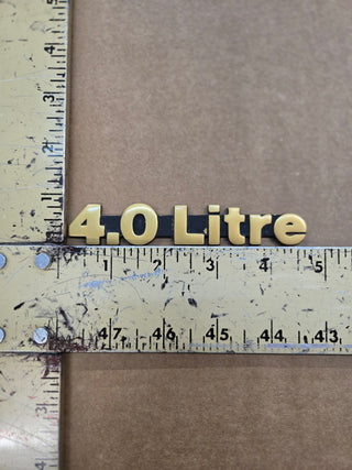 4.0 Litre GOLD Emblem for Cherokee XJ (87-96) Rear Hatch
