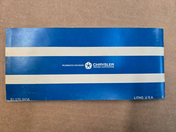 1969 Plymouth Satellite Operator's Manual