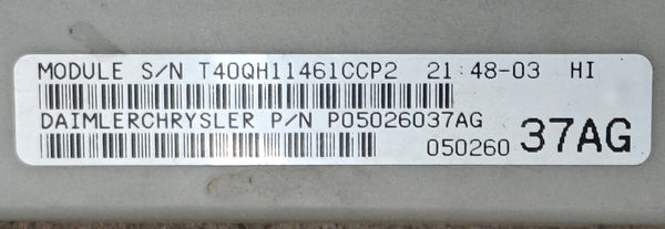 05026037AG Body Control Module for Liberty KJ 2006