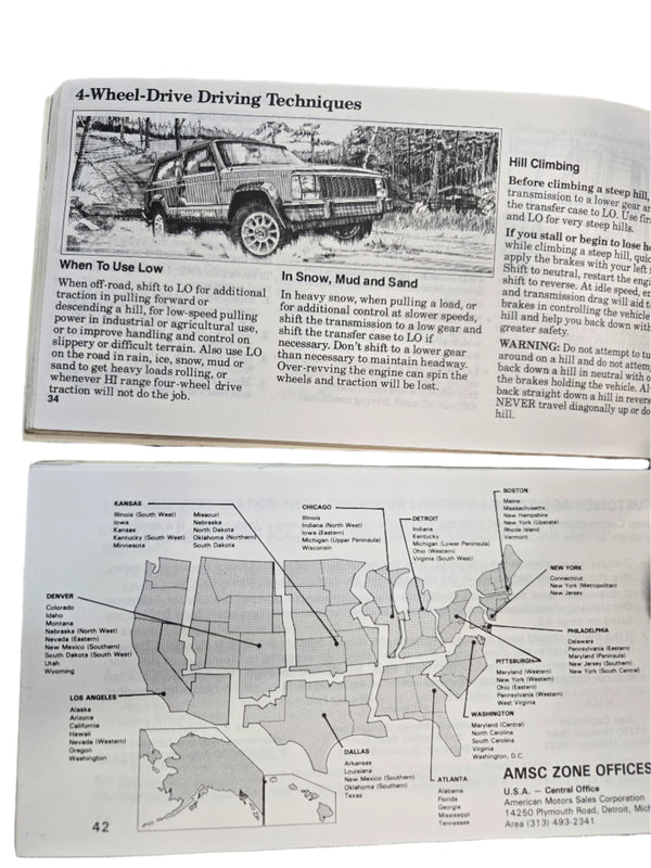 1984 Jeep XJ Cherokee Wagoneer Manual Set