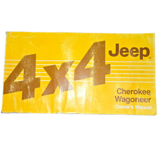 1988 Jeep 4x4 XJ Cherokee Wagoneer Owner's Manual