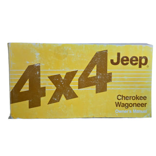 1987 Jeep 4x4 XJ Cherokee Wagoneer Owner's Manual
