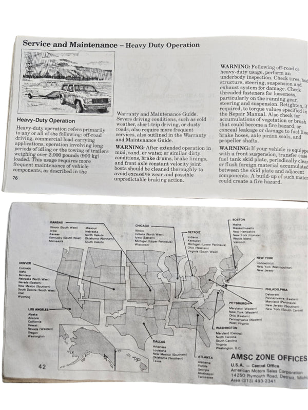 1984 Jeep XJ Cherokee Wagoneer Manual Set (Blemished)