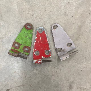 680935 Single Hood Hinge (Hood Side) DS STEEL Jeep CJ 55-71 FLAT PIN